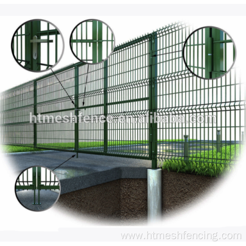 3D Fence Panel with Posts & Fixings mesh